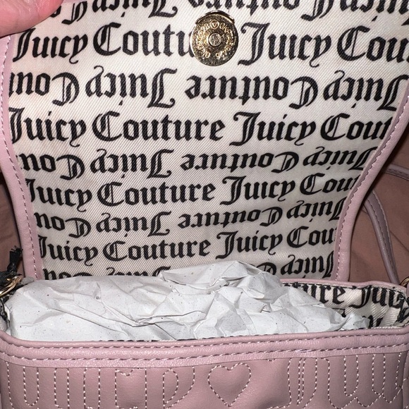 Juicy Couture Dusty Rose Pink Crossbody Bag with Gold hardware and rhinestones - Picture 5 of 5